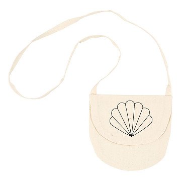 Shoulder bag Cotton Oyster shell, 15x14cm