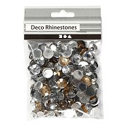 Rhinestones Golden Flans Round Various, 360pcs.