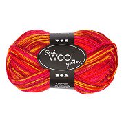 Sock yarn Red/Orange, 200 cm