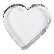 Heart Glass Transparent, 10x9cm