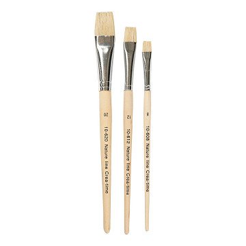 Nature Line Brushes 8/12/20 Flat, 3 pcs.