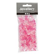 Faceted Beads Mix Pink, 45 grams