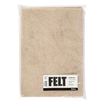 Hobbyfelt Cremeweiß A4 meliert