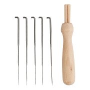 Filznadelhalter Holz mit 5 Nadeln