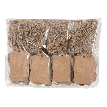 Labels Light brown 25x40mm, 100 pcs.