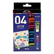Children's Acrylic Paint Glitter Color, 6x20ml