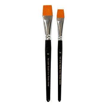 Gold Line Brushes Flat, 2 pcs.