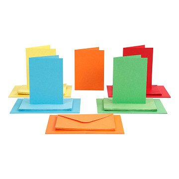 Karten und Umschläge verschiedene Farben, 50 Sets