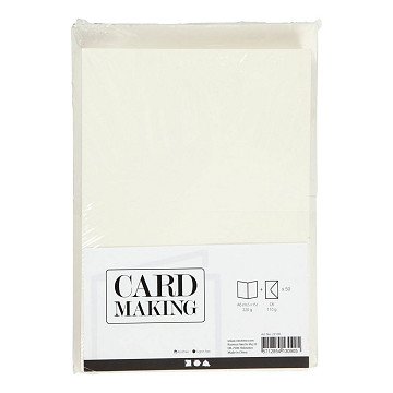 Cards and Envelopes Off-white, 50 Sets