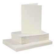 Cards and Envelopes Off-white, 50 Sets