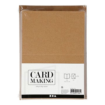 Cards and Envelopes Natural, 50 Sets