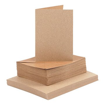 Cards and Envelopes Natural, 50 Sets