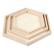 Holztabletts Verschiedene, 3er Set