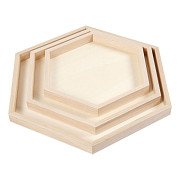 Wooden Trays Various, Set of 3