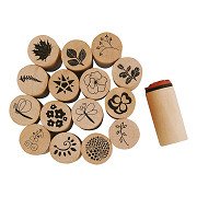Deco Art Stamps Flowers and Leaves, 15 pcs.