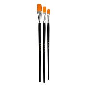 Gold Line Brushes Flat, 3 pcs.