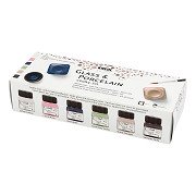 Glass and Porcelain Paint Lime Color, 6 pcs.