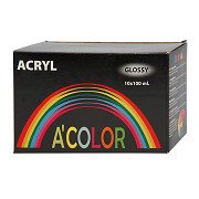 Acrylic Paint Glossy Color, 10x100ml