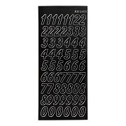 Stickers Large Numbers Black, 1 Sheet