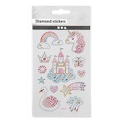 Diamant Stickers  Eenhoorn, 1 Vel