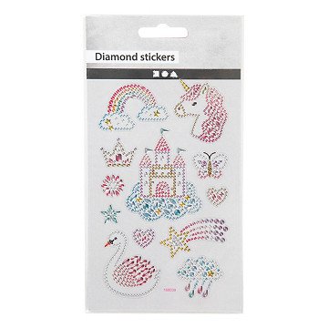 Diamant-Sticker Einhorn, 1 Bogen