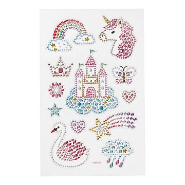 Diamond Stickers Unicorn, 1 Sheet