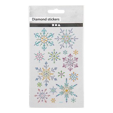 Diamant-Sticker Eiskristalle, 1 Bogen