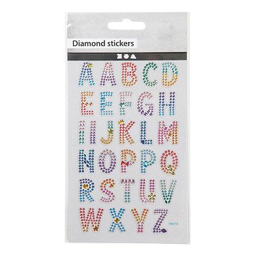 Diamant-Aufkleber Alphabet, 1 Bogen