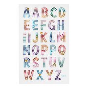 Diamond Stickers Alphabet, 1 Sheet