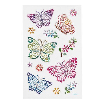 Diamant Stickers Vlinder, 1 Vel