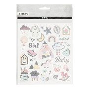 Baby Girl Stickers, 1 Sheet