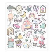 Stickers Baby Girl, 1 Sheet