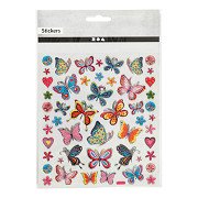 Stickers Flowers and Butterflies, 1 Sheet