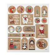 Stickers Kerst, 1 Vel