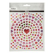 Stickers Small Hearts, 1 Sheet