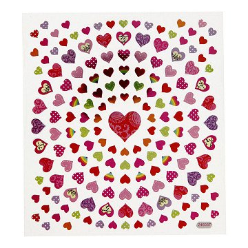 Stickers Small Hearts, 1 Sheet