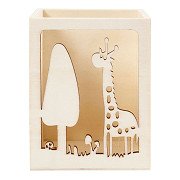 Giraffe wooden pencil box