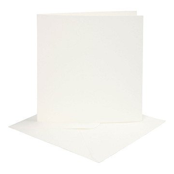 Karten und Umschläge Off-White, 4 Stk.