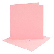 Cards and Envelopes Pink, 4 pcs.