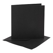 Cards and Envelopes Black, 4 pcs.