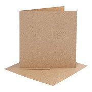 Cards and Envelopes Natural, 4 pcs.