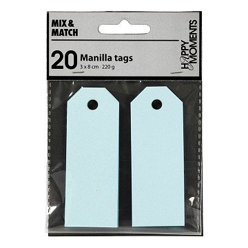 Manila Labels Light Blue, 20 pcs.