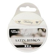 Satin ribbon Off-white, 10m
