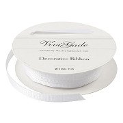 Decoration Ribbon White, 15m