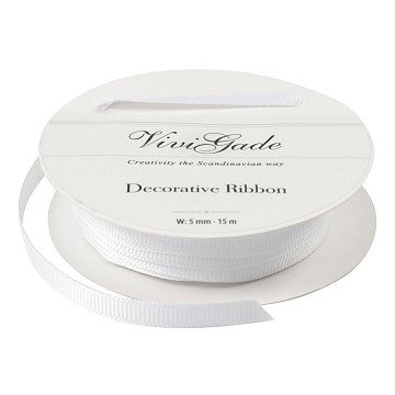 Decoration Ribbon White, 15m