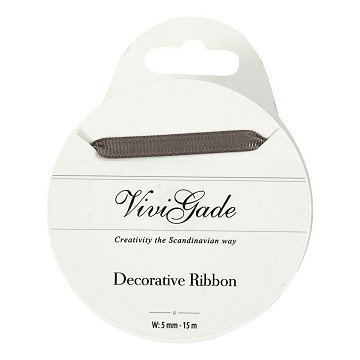 Decoration Ribbon Gray, 15m