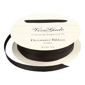 Dekoband Schwarz, 15m