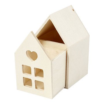 Holzhaus mit Schublade, 10,8cm