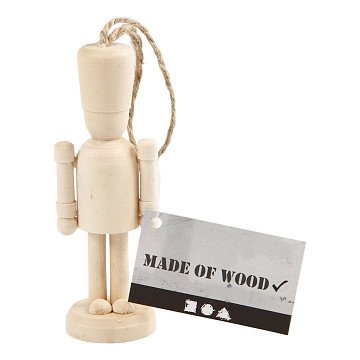 Wooden Figure with Hanging Cord