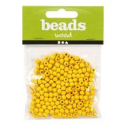 Wooden Beads Yellow, 150pcs.
